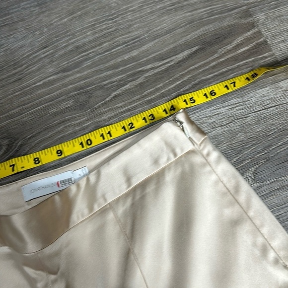 Jonathan Simkhai Duchesse-Satin Bootcut Pants High Rise in Goldish Cream Sz 8 - Picture 9 of 14